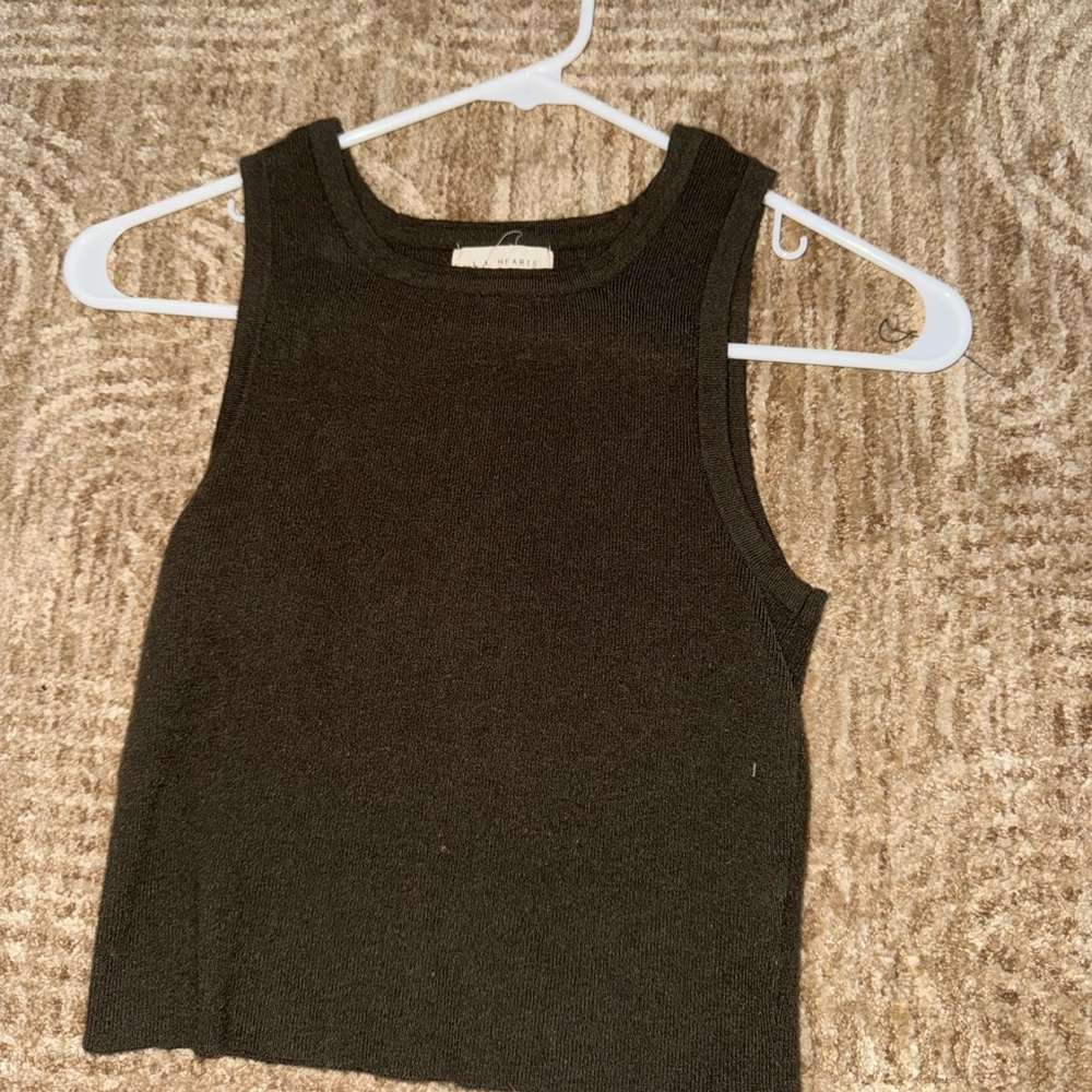 La Hearts Black Tank Top